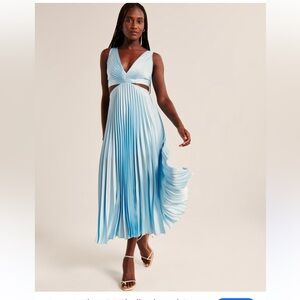 Giselle Pleated Cutout Maxi Dress